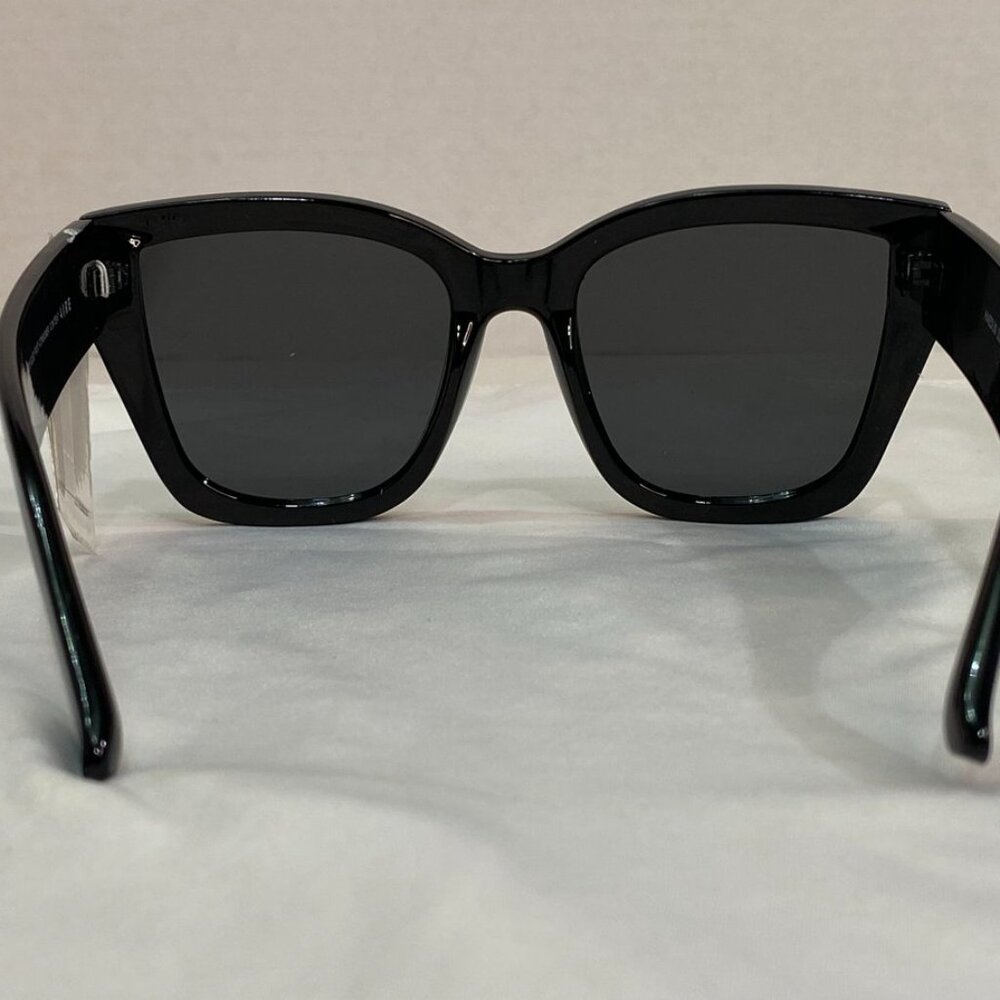 Aire Haedus Oversized Square Cat-Eye Sunglasses Black Smoke Mono NWOT - Picture 7 of 10
